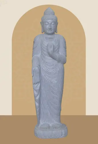 Product image of the product “Standing Buddha with Lotus Flower, ca. 120 cm H ”